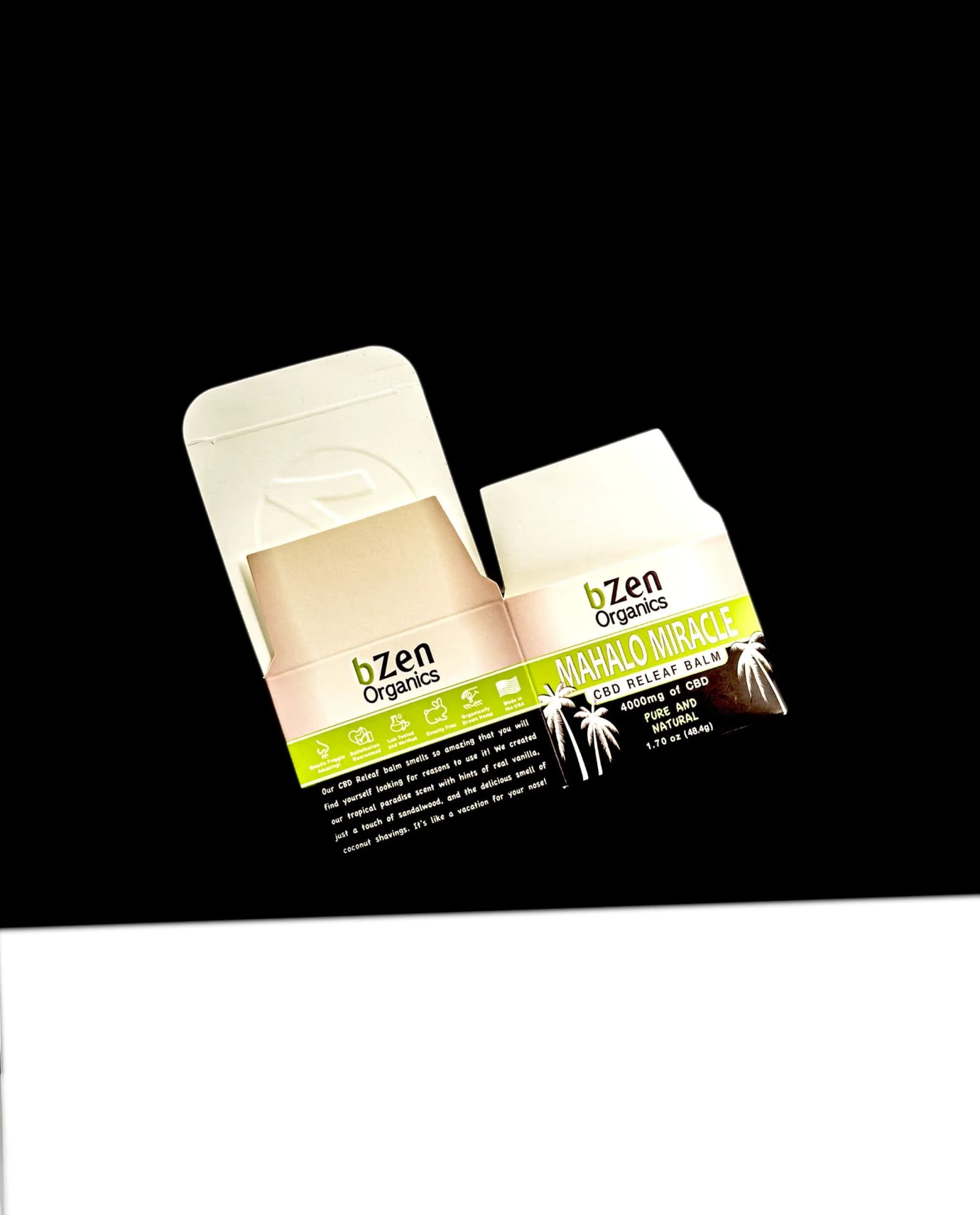 Custom CBD cream packaging boxes with product window