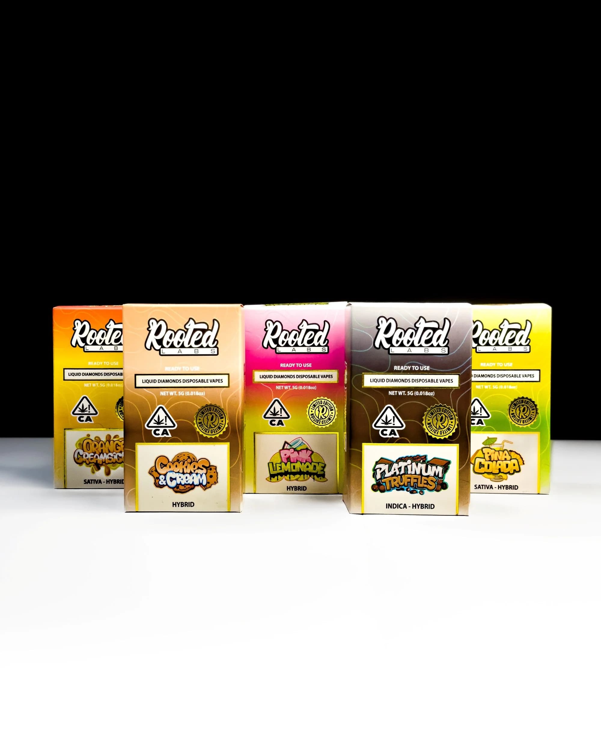 Flavor-specific disposable vape packaging in multiple colors