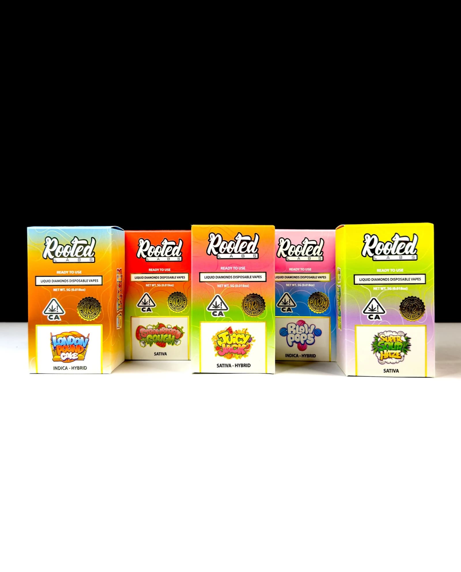 Flavor-specific disposable vape packaging in multiple colors