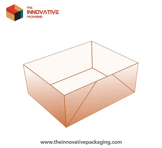 Four corner tray box with folded corner construction