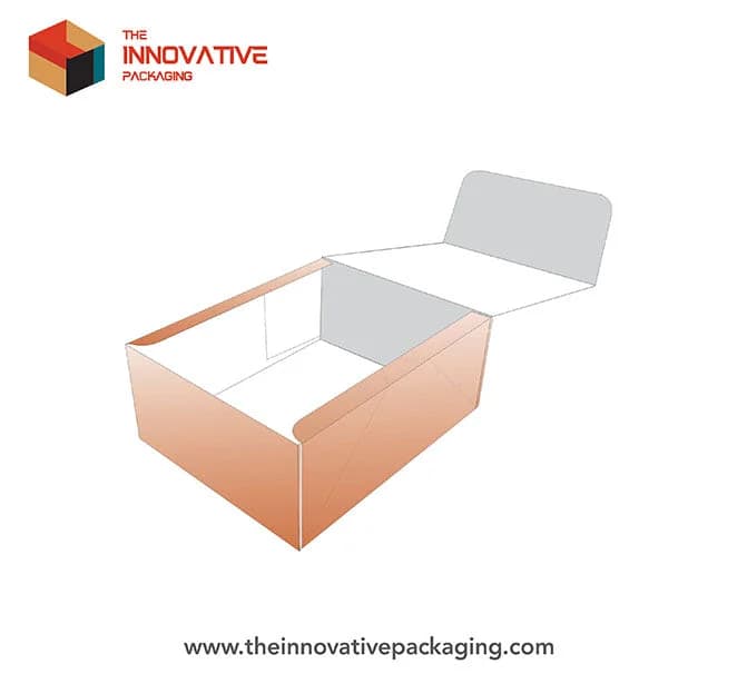 Four corner box with hinged display lid