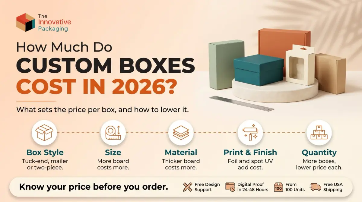 Custom box cost guide: five price factors from box style and size to material, finish and quantity